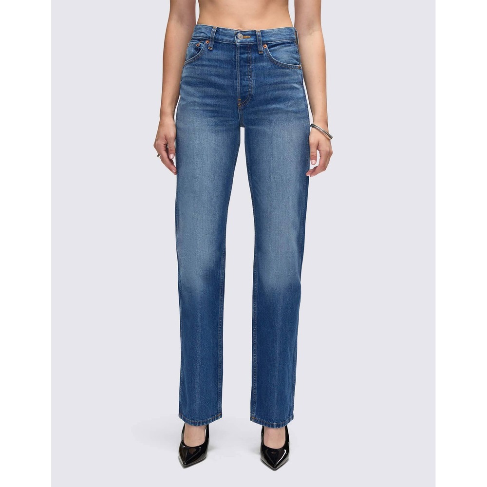 NWT RE/DONE 90s High Rise Loose Jeans Deep Faded‎ Blue Size 29 MSRP $315
